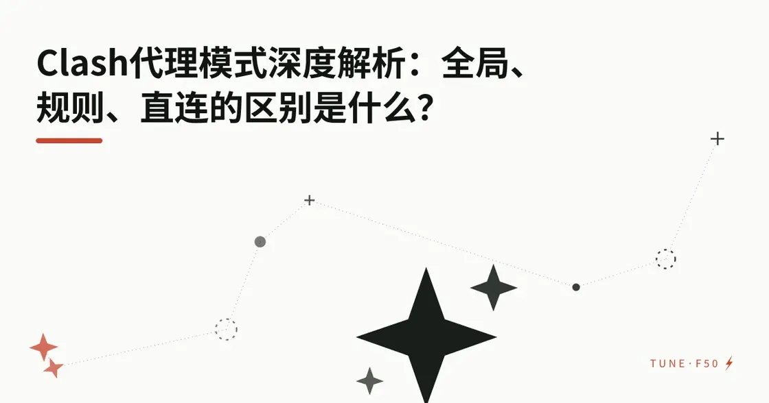 Clash代理模式深度解析：全局、规则、直连的区别是什么？